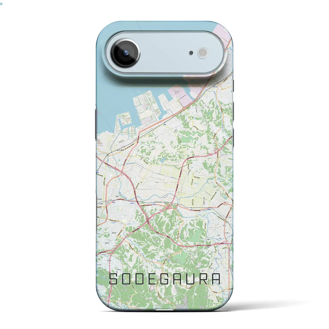 【袖ケ浦(千葉県)】地図柄iPhoneケース(バックカバータイプ)