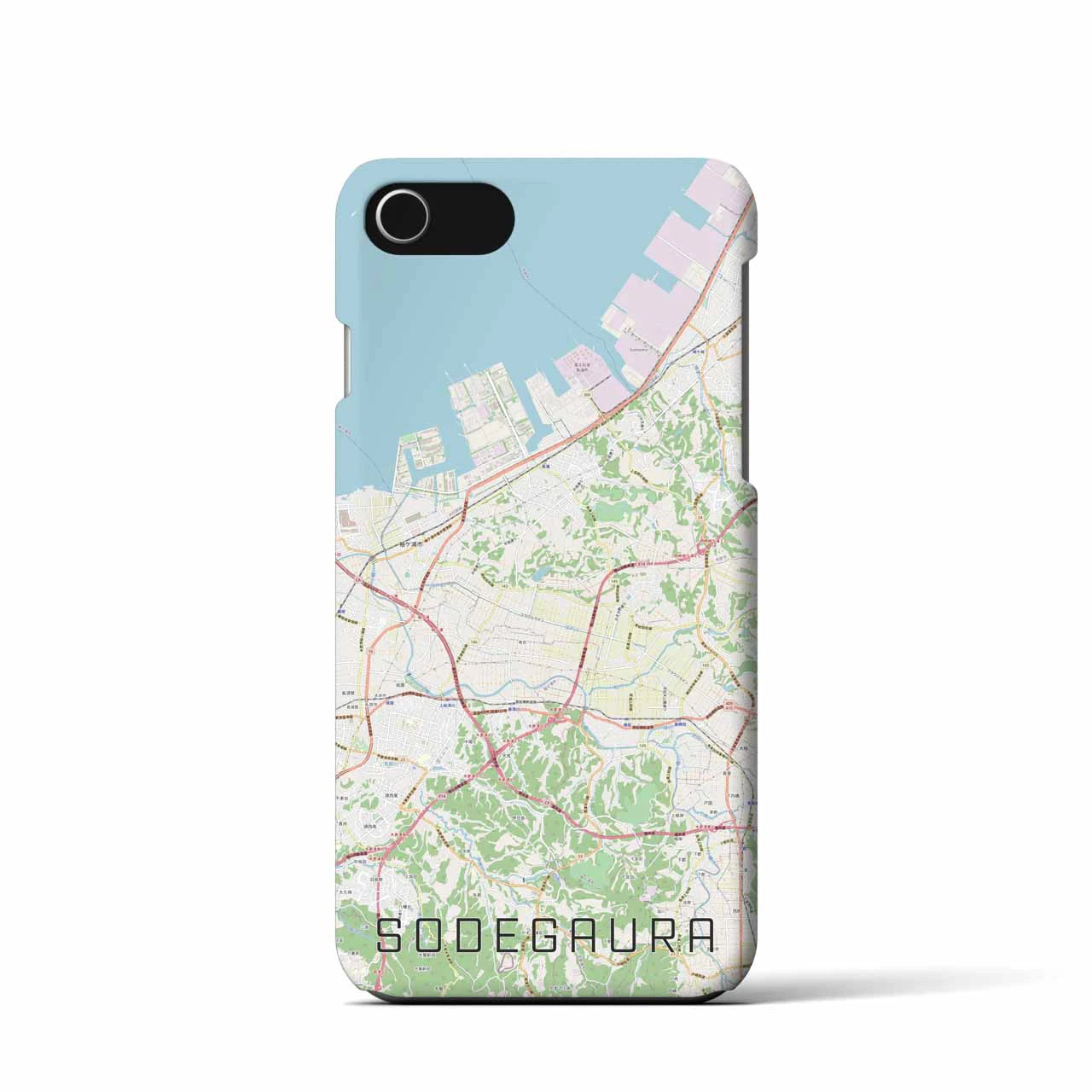【袖ケ浦(千葉県)】地図柄iPhoneケース(バックカバータイプ)