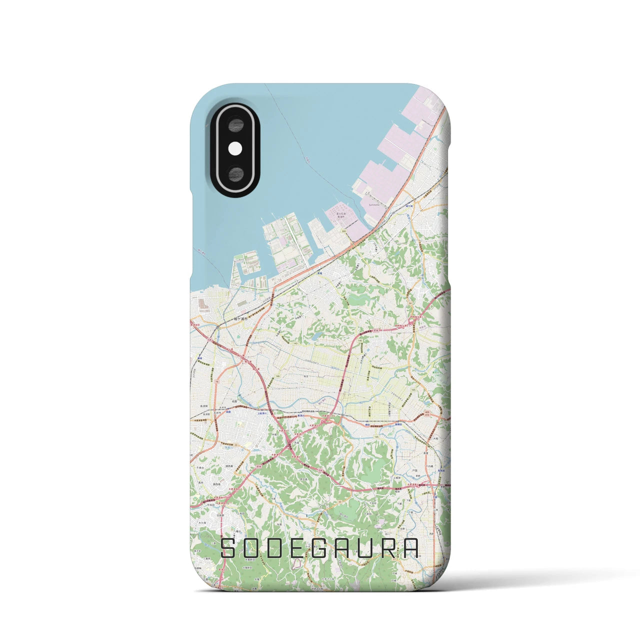 【袖ケ浦(千葉県)】地図柄iPhoneケース(バックカバータイプ)