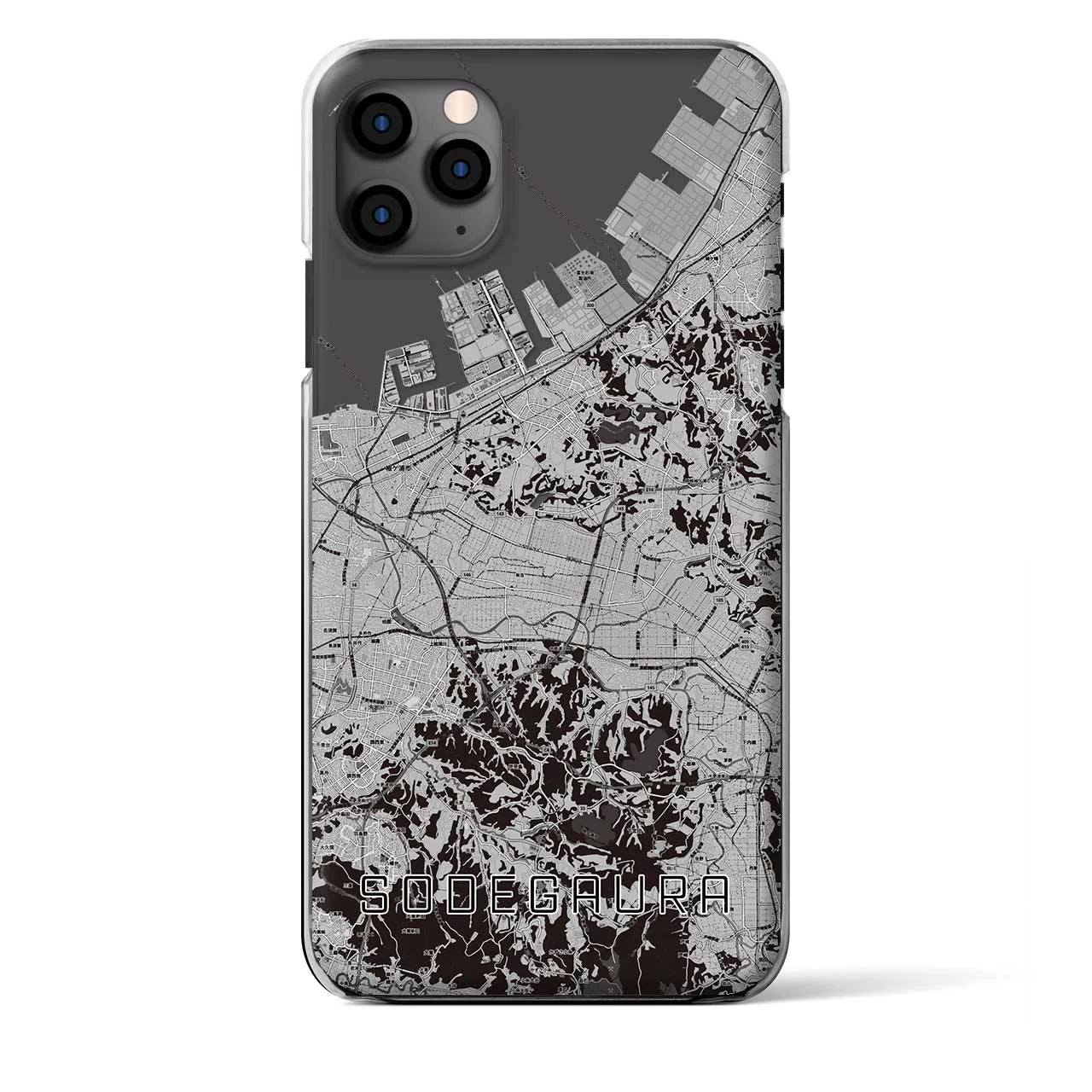 【袖ケ浦(千葉県)】地図柄iPhoneケース(クリアタイプ)
