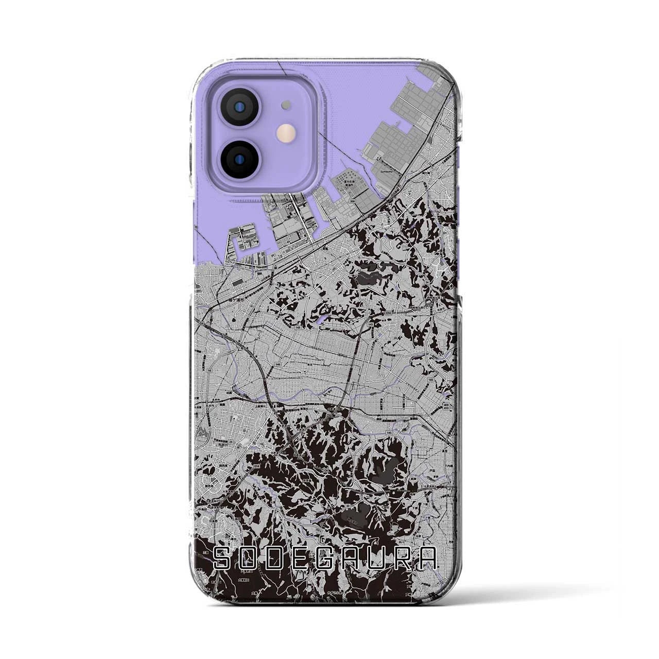 【袖ケ浦(千葉県)】地図柄iPhoneケース(クリアタイプ)