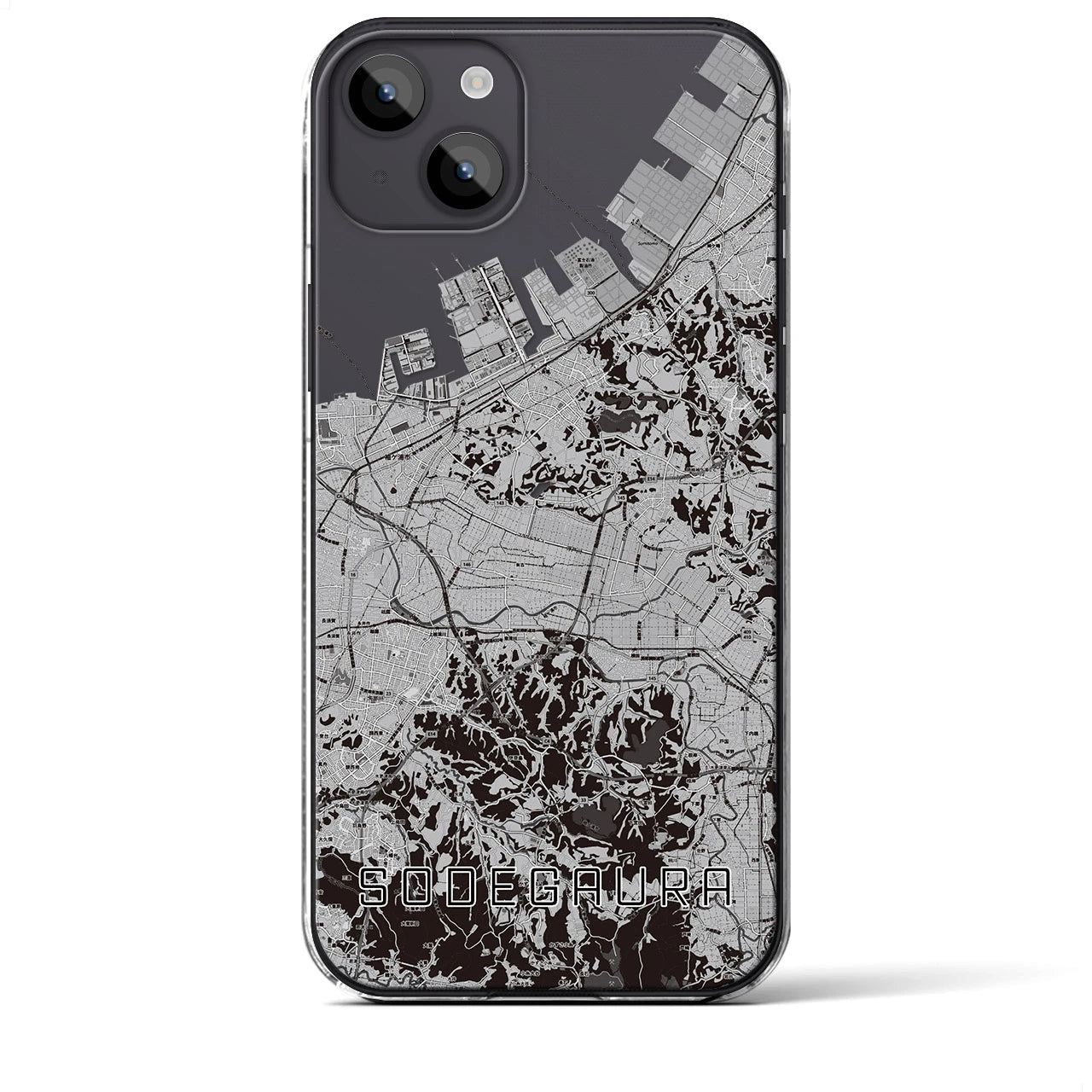 【袖ケ浦(千葉県)】地図柄iPhoneケース(クリアタイプ)