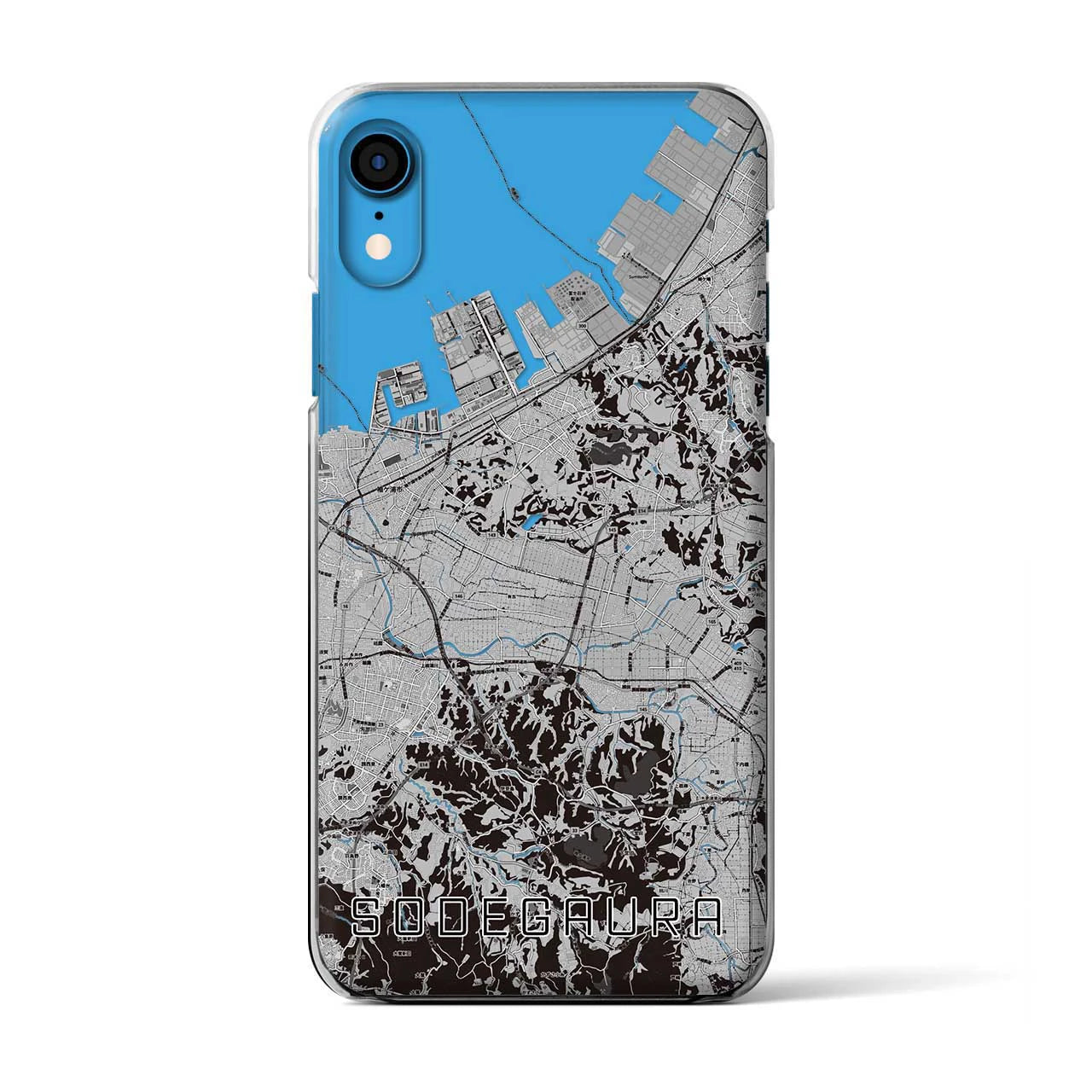 【袖ケ浦(千葉県)】地図柄iPhoneケース(クリアタイプ)