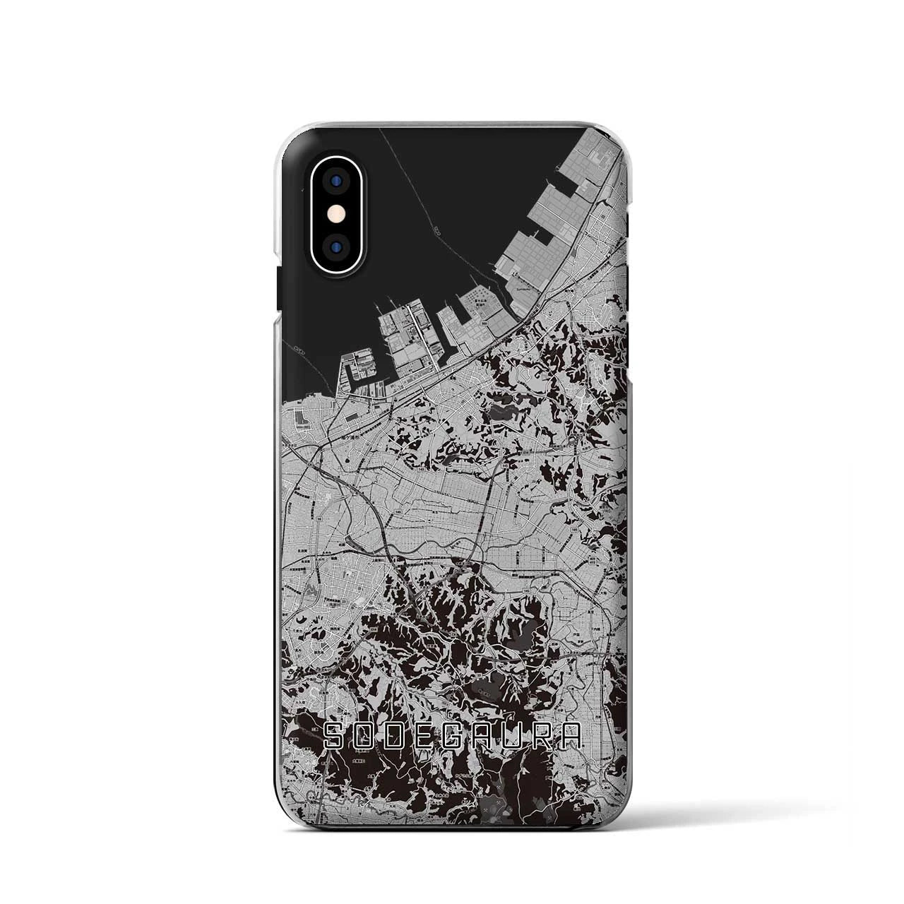 【袖ケ浦(千葉県)】地図柄iPhoneケース(クリアタイプ)