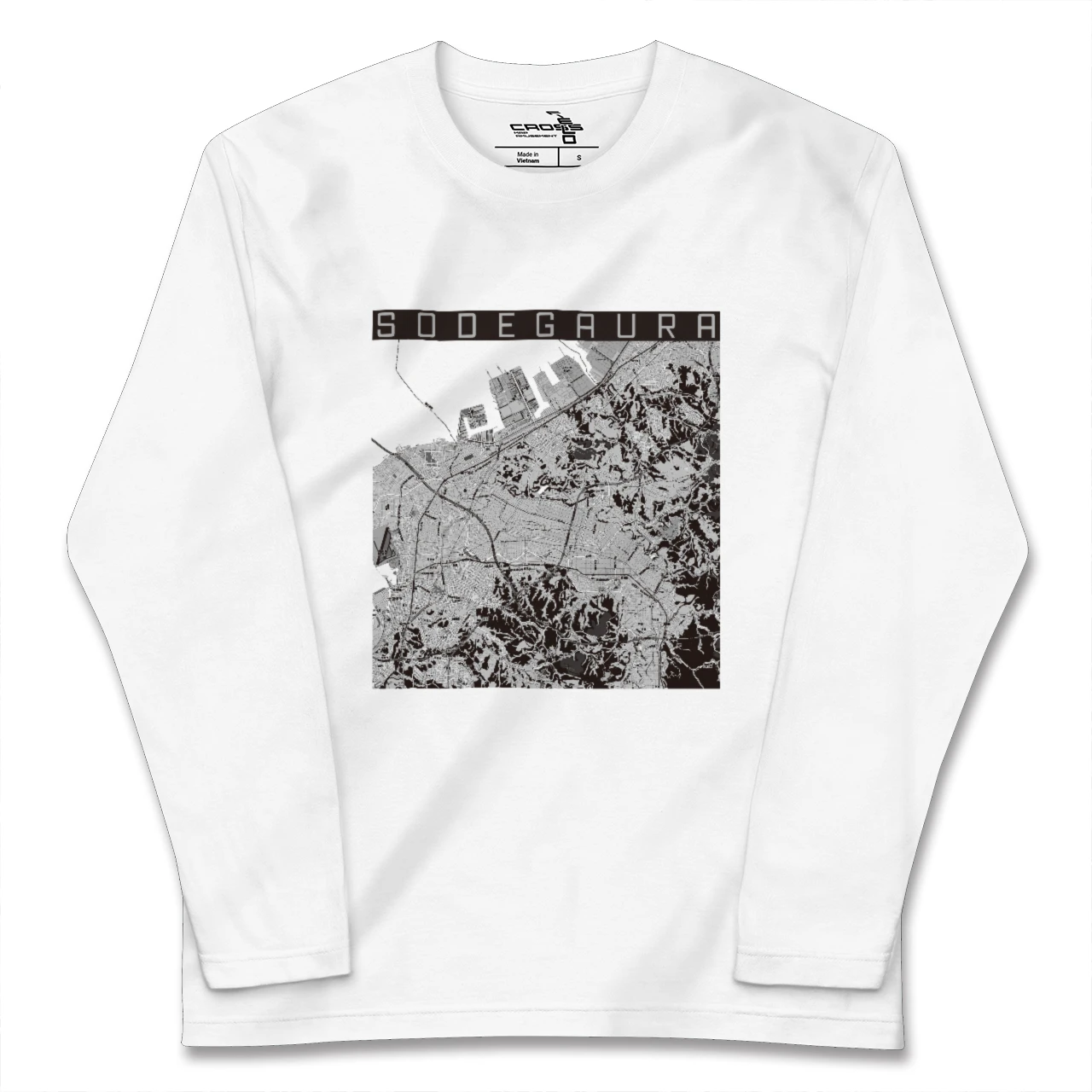【袖ケ浦(千葉県)】地図柄ロングスリーブTシャツ