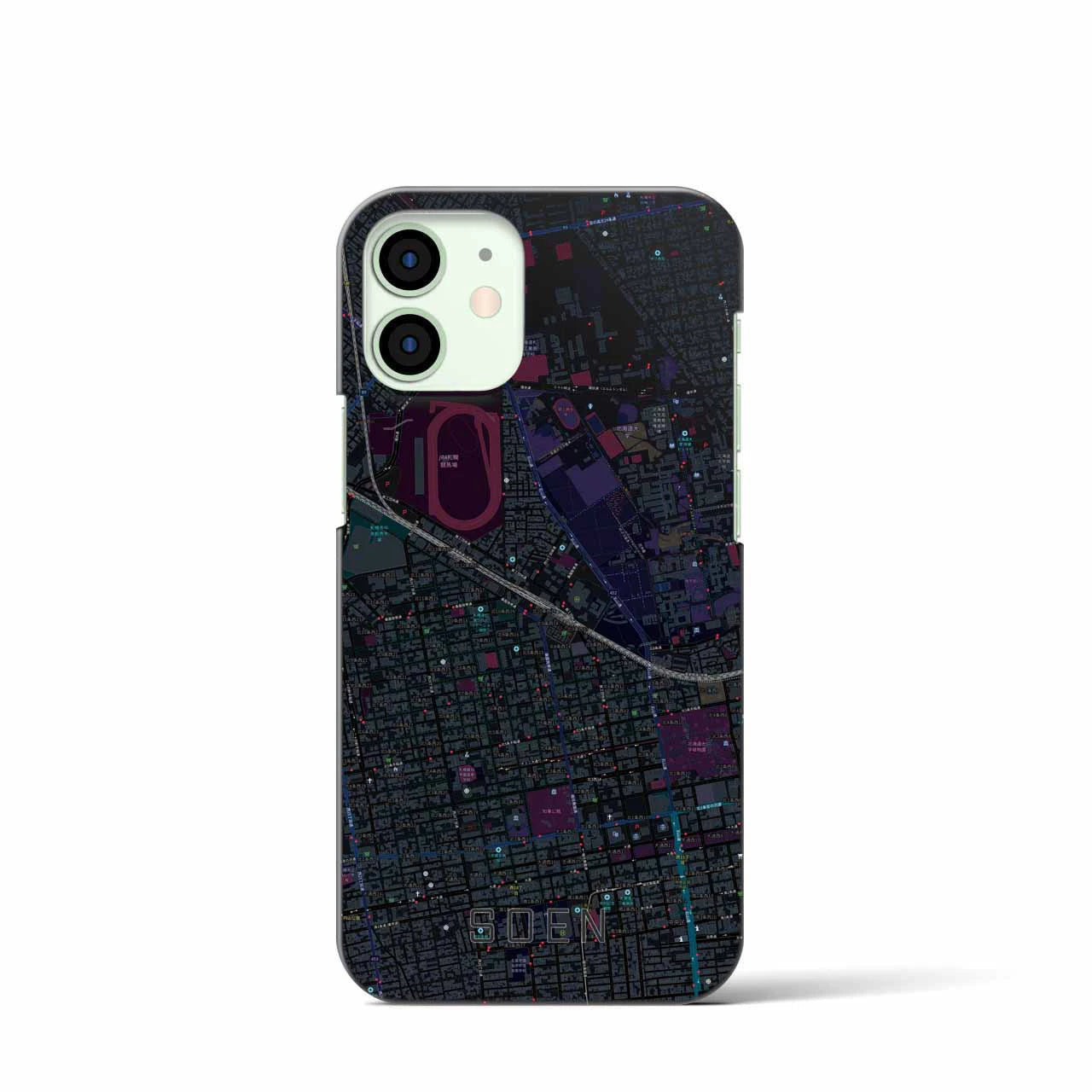 【桑園(北海道)】地図柄iPhoneケース(バックカバータイプ)