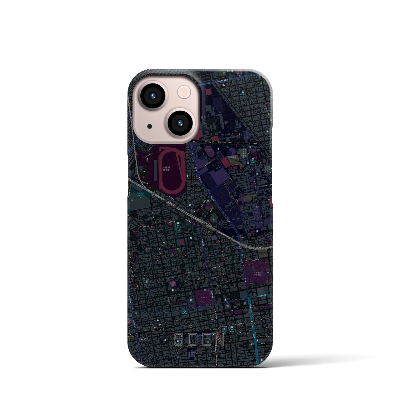 【桑園(北海道)】地図柄iPhoneケース(バックカバータイプ)