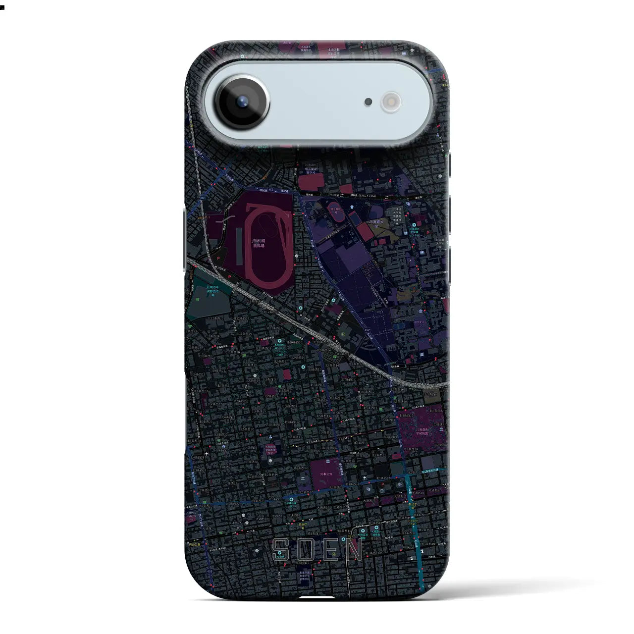 【桑園(北海道)】地図柄iPhoneケース(バックカバータイプ)