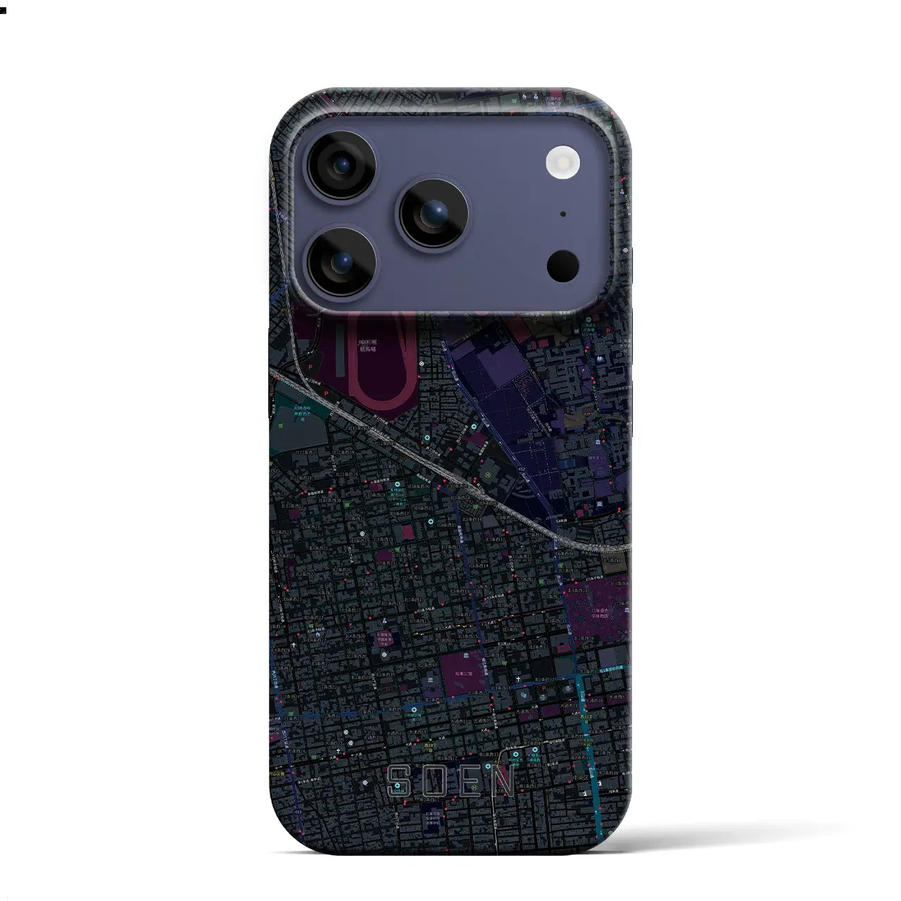 【桑園(北海道)】地図柄iPhoneケース(バックカバータイプ)