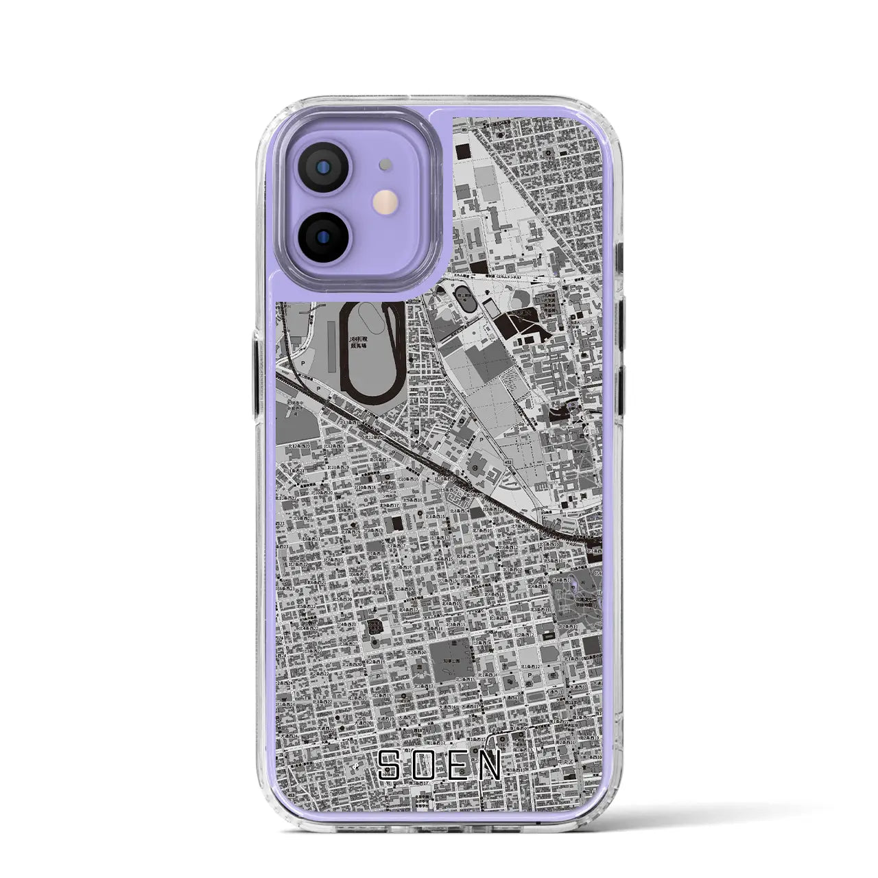 【桑園(北海道)】地図柄iPhoneケース(MagSafeタイプ)