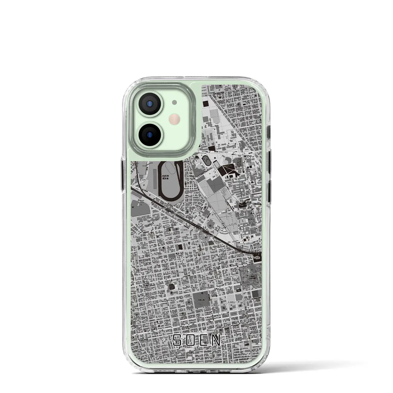 【桑園(北海道)】地図柄iPhoneケース(MagSafeタイプ)