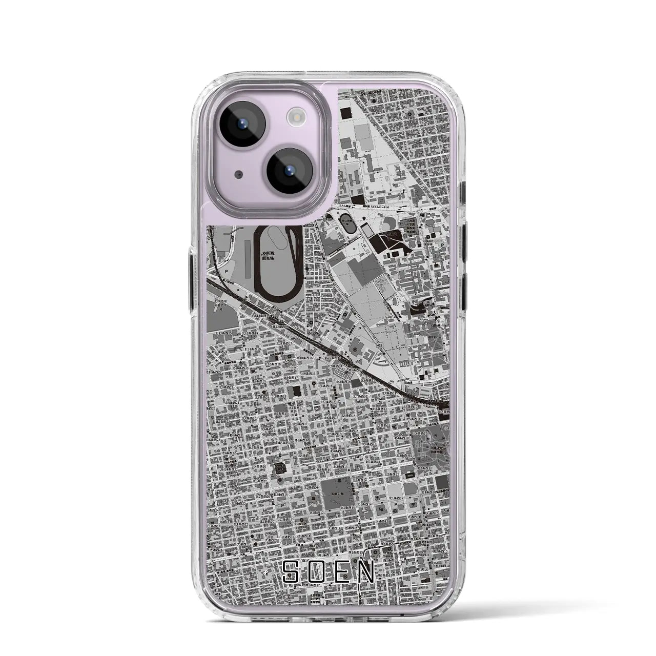 【桑園(北海道)】地図柄iPhoneケース(MagSafeタイプ)