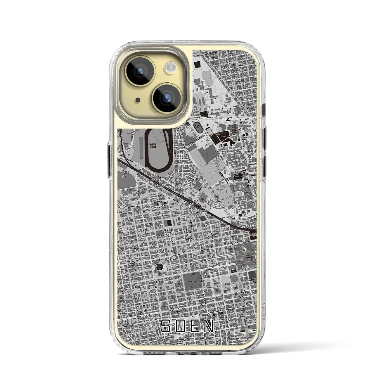 【桑園(北海道)】地図柄iPhoneケース(MagSafeタイプ)