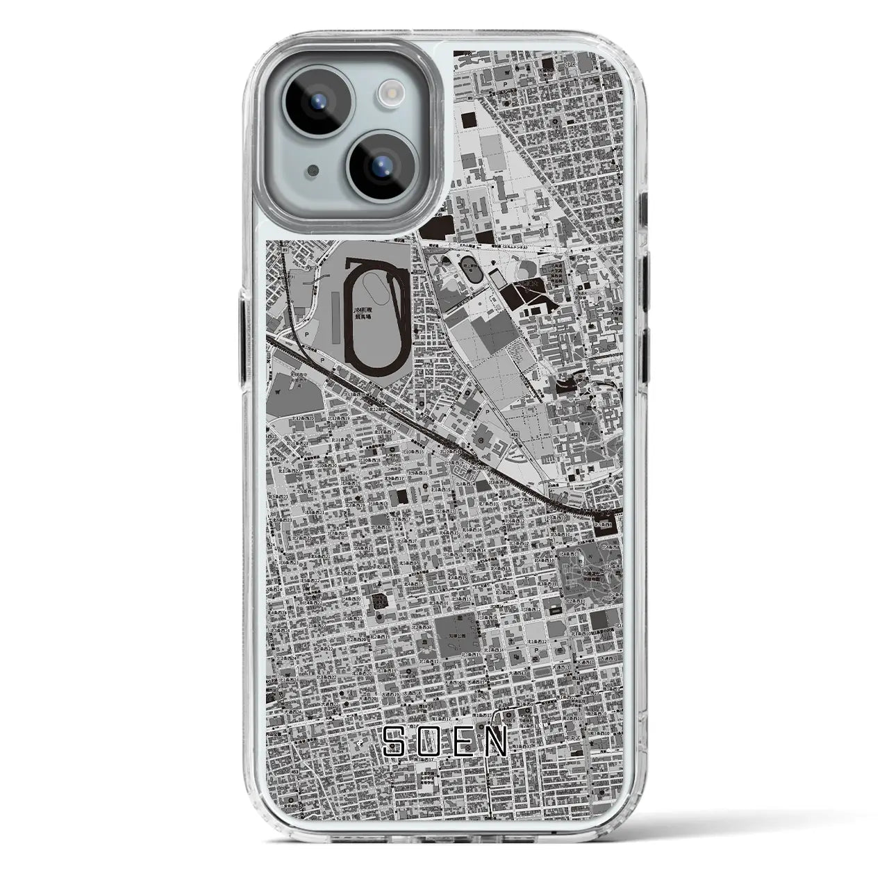 【桑園(北海道)】地図柄iPhoneケース(MagSafeタイプ)
