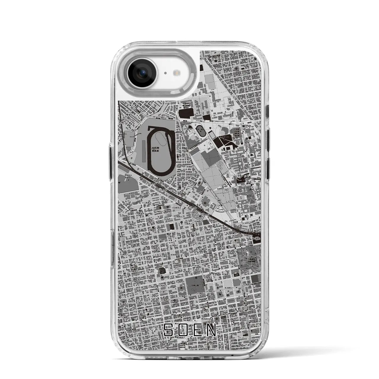 【桑園(北海道)】地図柄iPhoneケース(MagSafeタイプ)