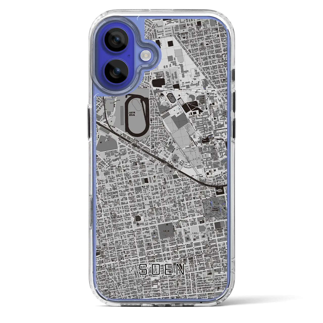 【桑園(北海道)】地図柄iPhoneケース(MagSafeタイプ)