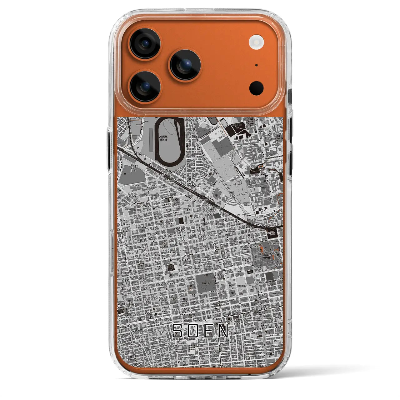 【桑園(北海道)】地図柄iPhoneケース(MagSafeタイプ)