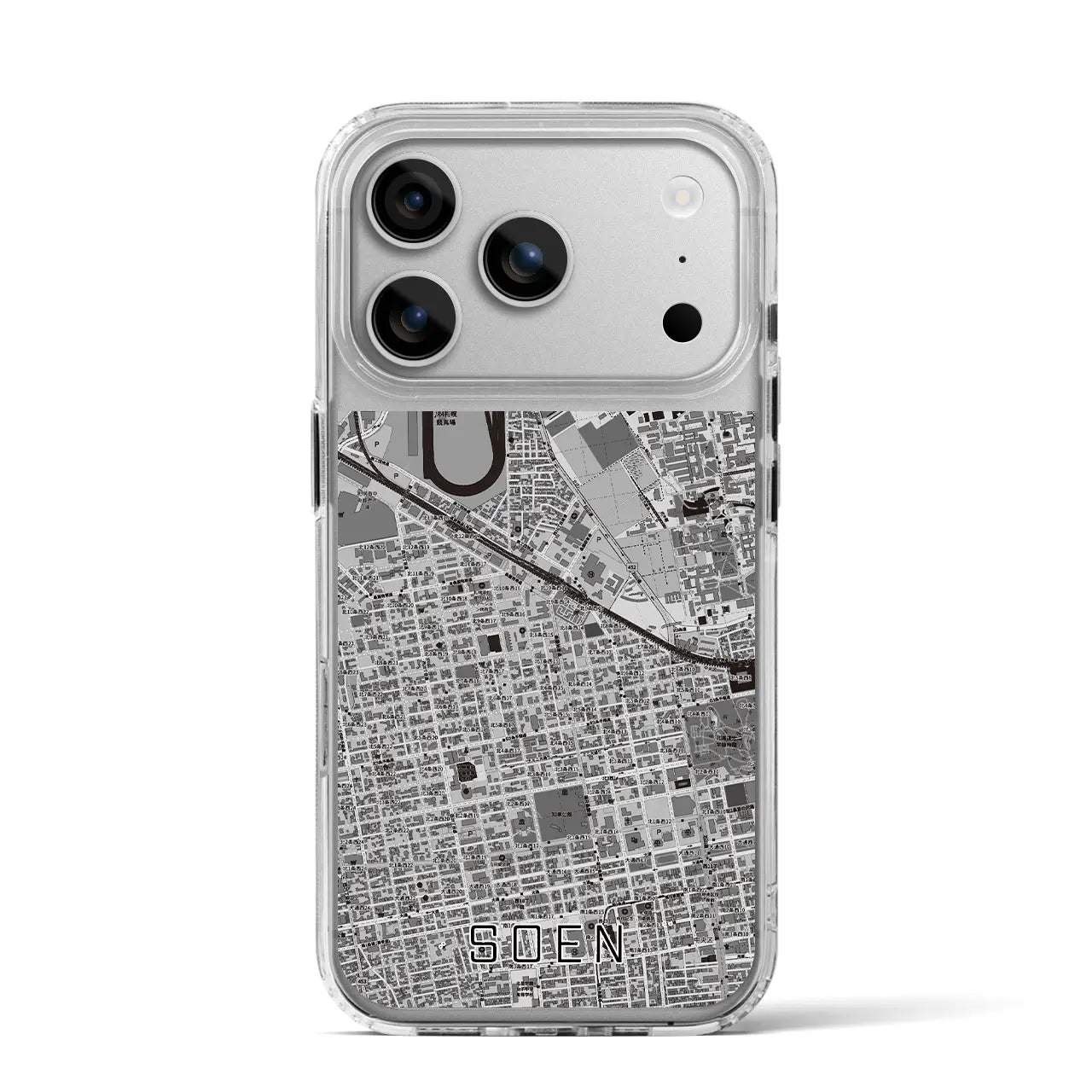 【桑園(北海道)】地図柄iPhoneケース(MagSafeタイプ)