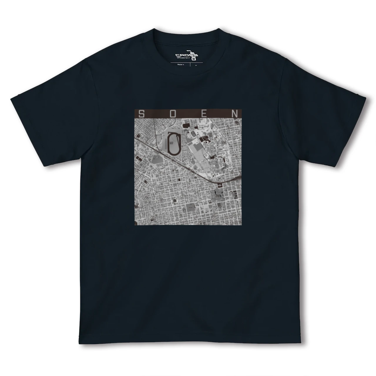 【桑園(北海道)】地図柄ヘビーウェイトTシャツ