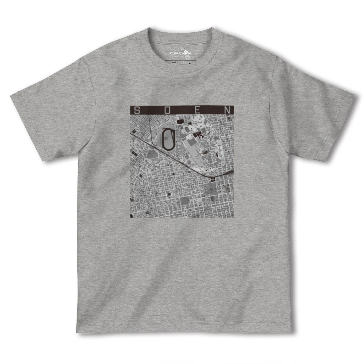 【桑園(北海道)】地図柄ヘビーウェイトTシャツ