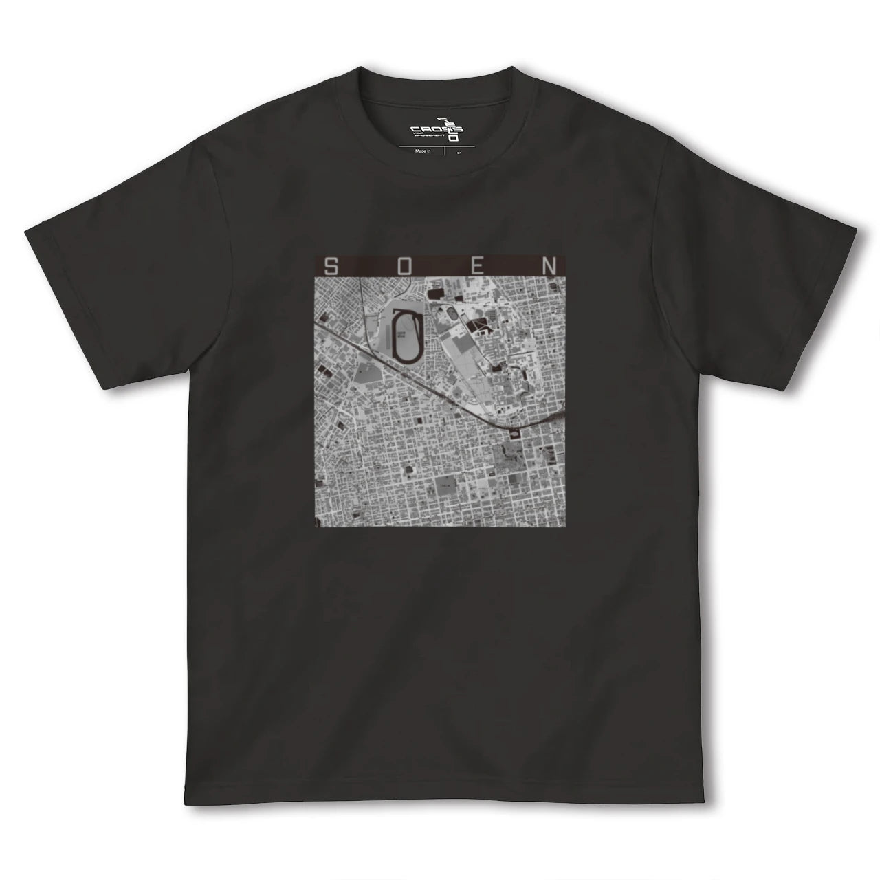 【桑園(北海道)】地図柄ヘビーウェイトTシャツ