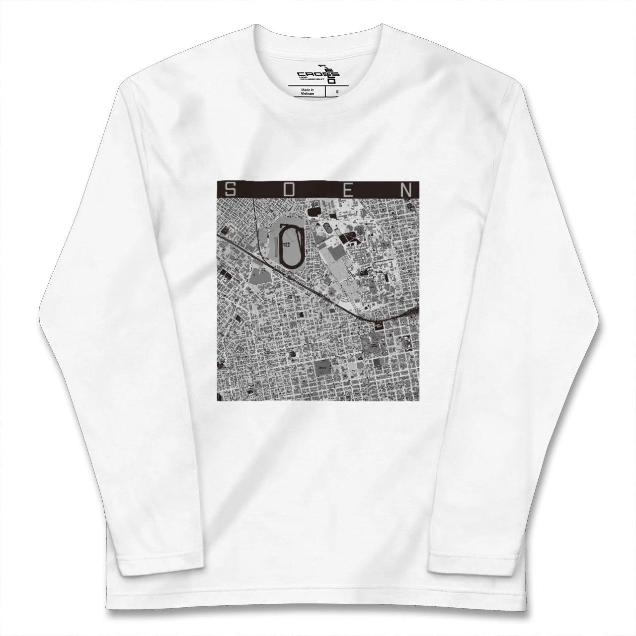 【桑園(北海道)】地図柄ロングスリーブTシャツ
