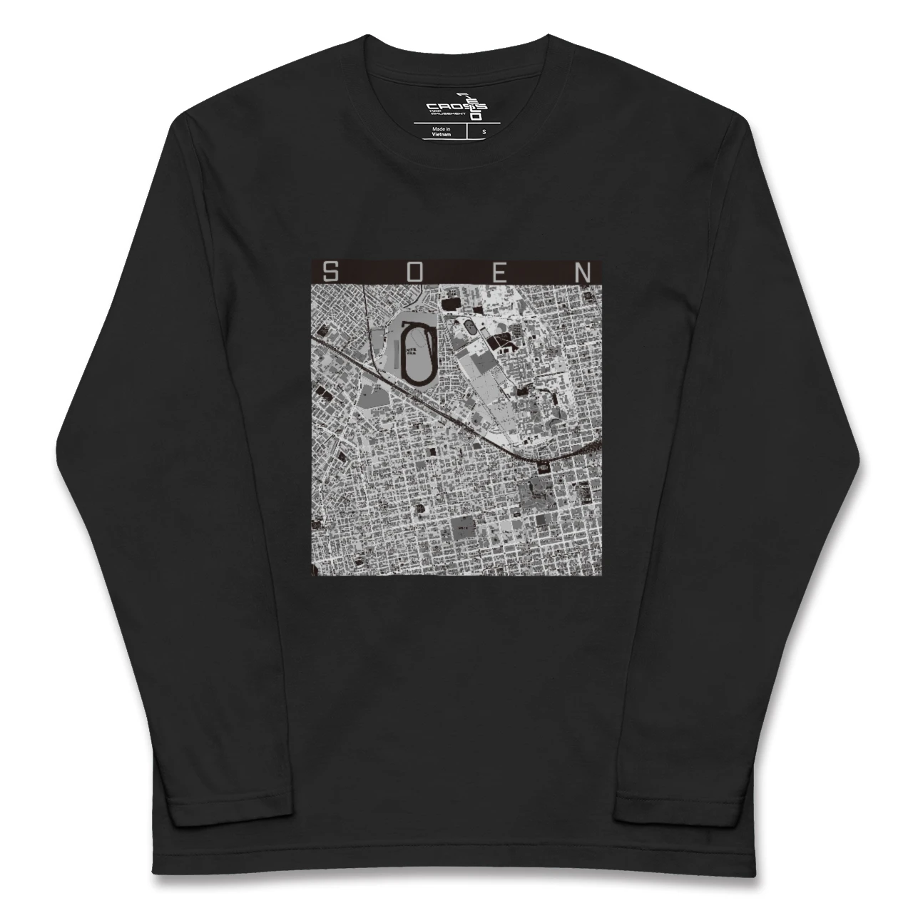 【桑園(北海道)】地図柄ロングスリーブTシャツ