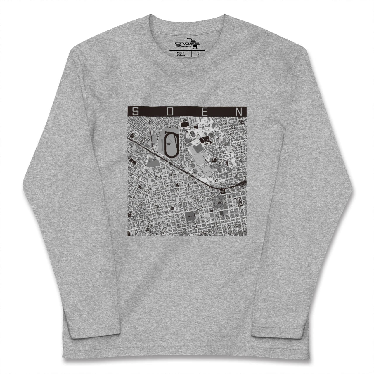 【桑園(北海道)】地図柄ロングスリーブTシャツ