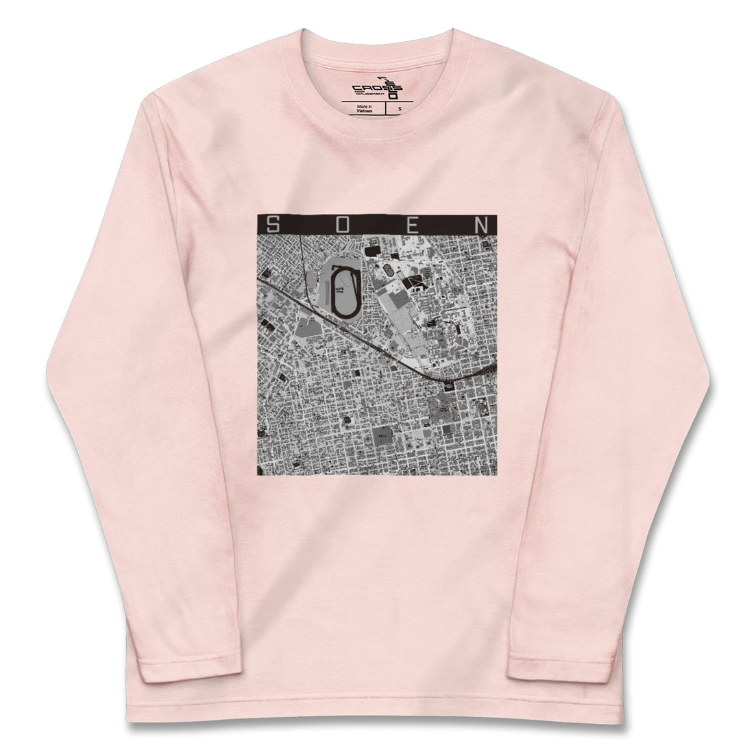 【桑園(北海道)】地図柄ロングスリーブTシャツ
