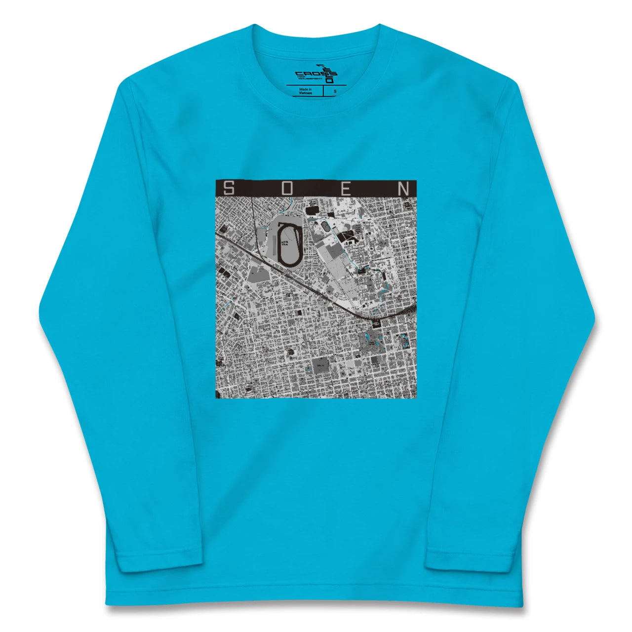 【桑園(北海道)】地図柄ロングスリーブTシャツ