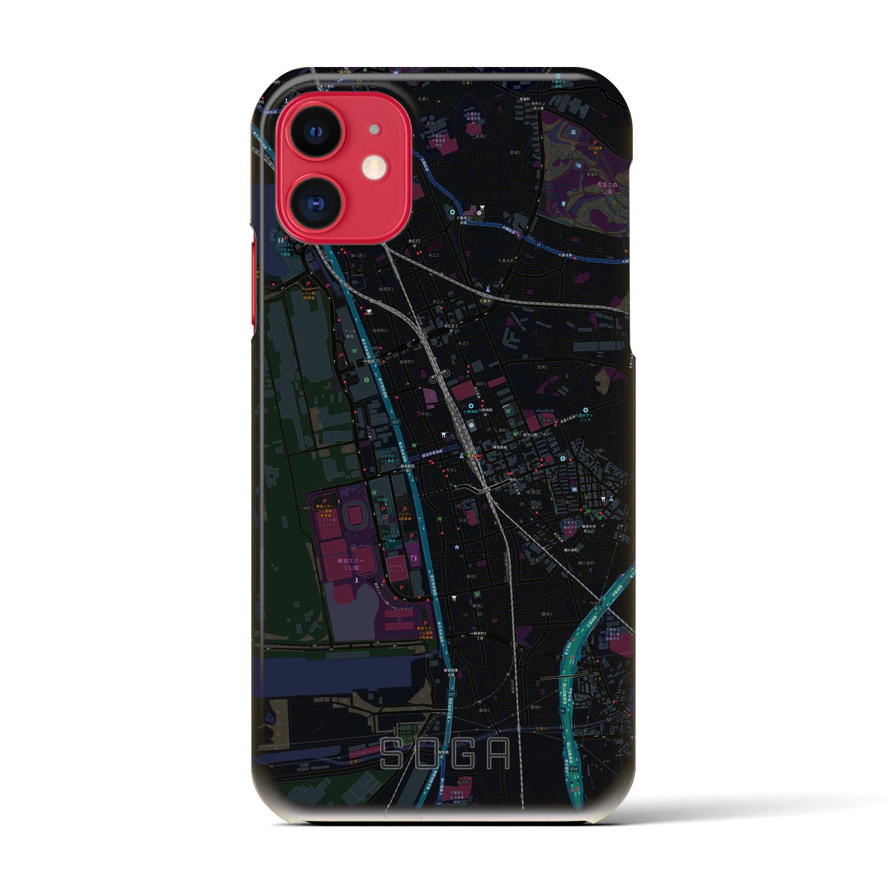 【蘇我(千葉県)】地図柄iPhoneケース(バックカバータイプ)