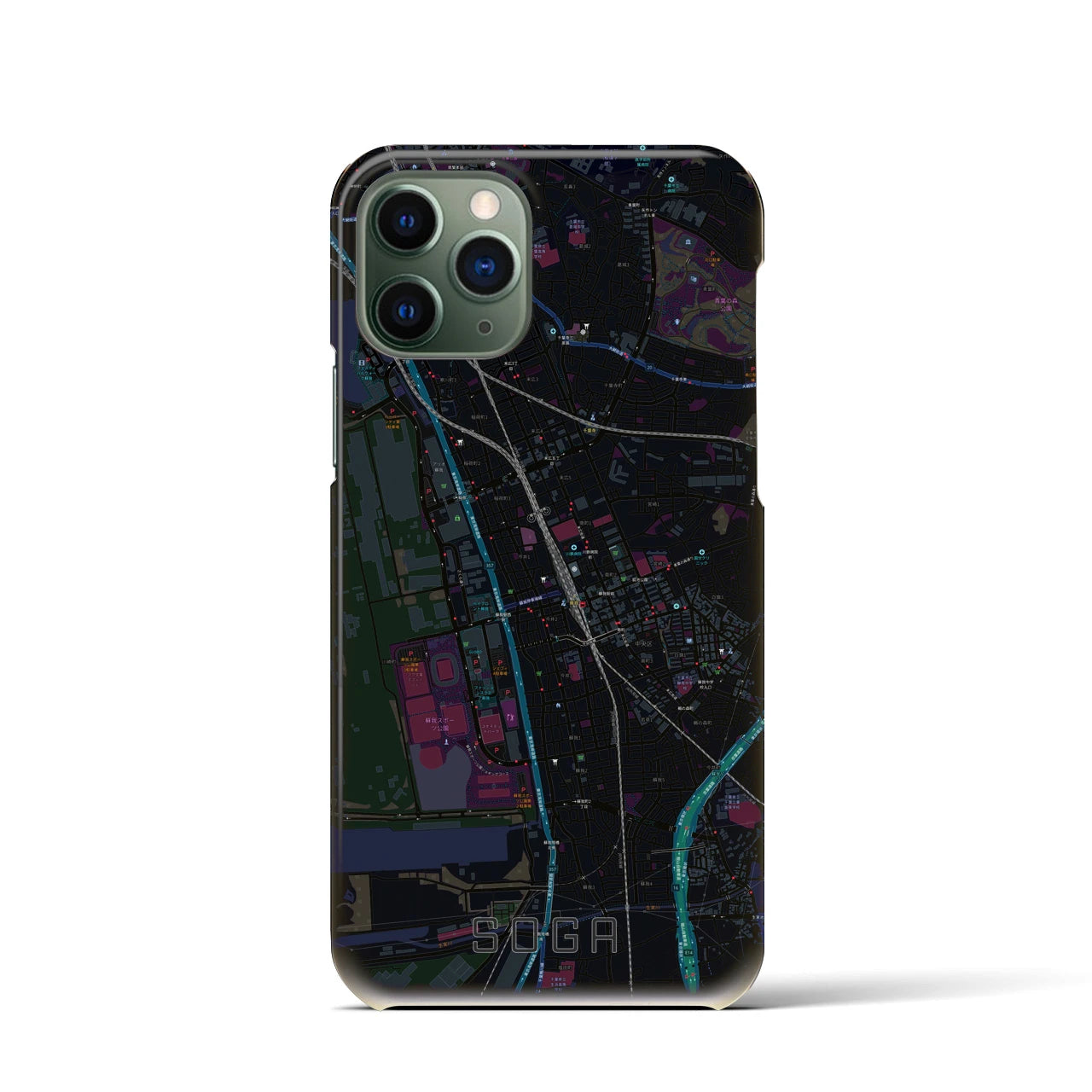 【蘇我(千葉県)】地図柄iPhoneケース(バックカバータイプ)