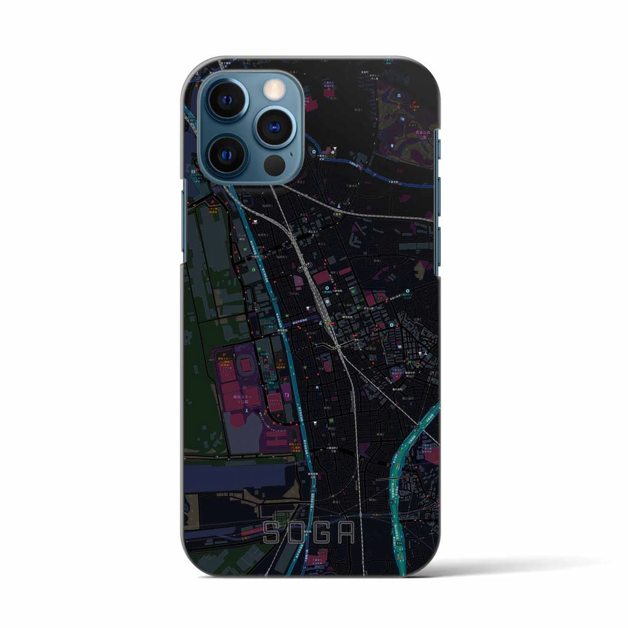 【蘇我(千葉県)】地図柄iPhoneケース(バックカバータイプ)