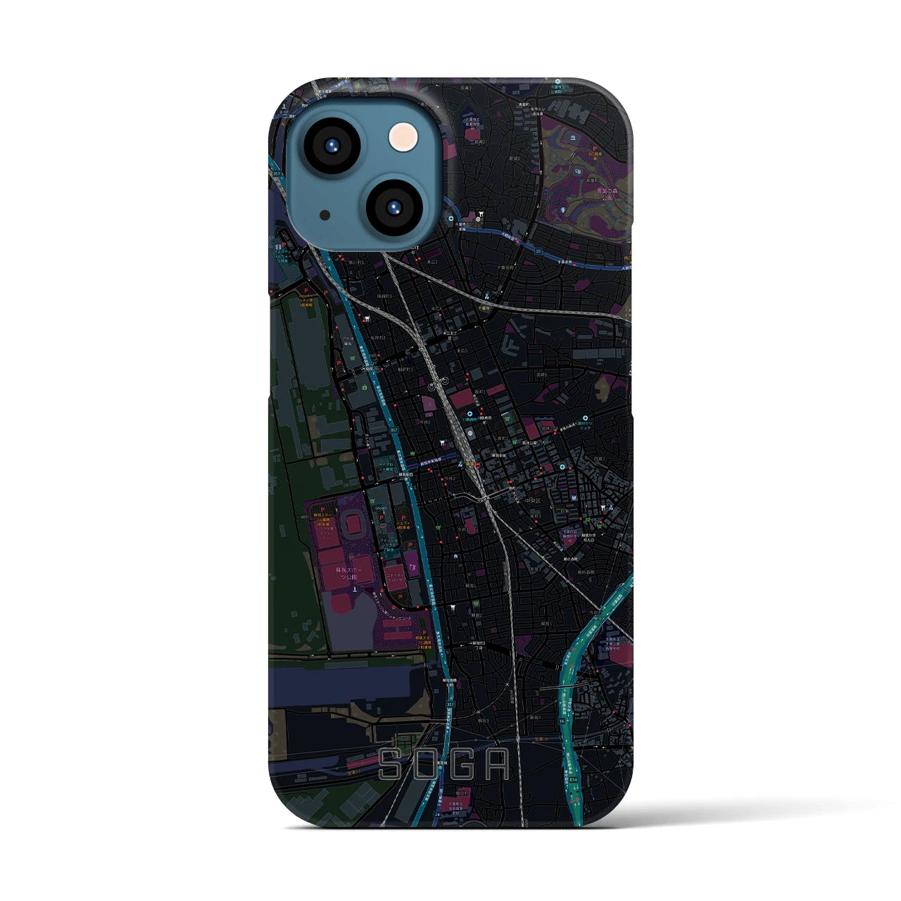 【蘇我(千葉県)】地図柄iPhoneケース(バックカバータイプ)