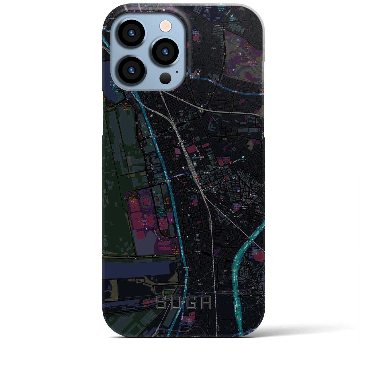 【蘇我(千葉県)】地図柄iPhoneケース(バックカバータイプ)