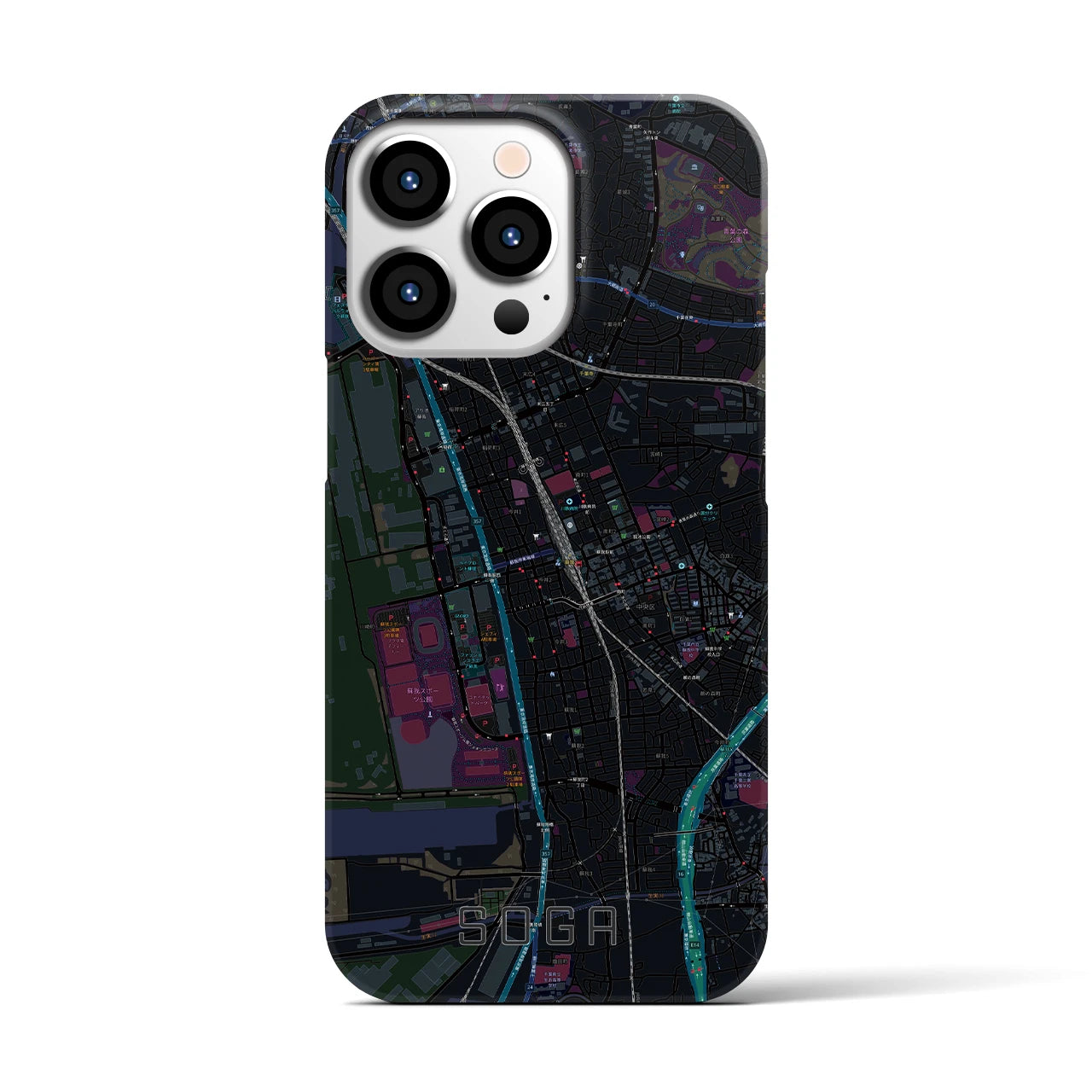 【蘇我(千葉県)】地図柄iPhoneケース(バックカバータイプ)