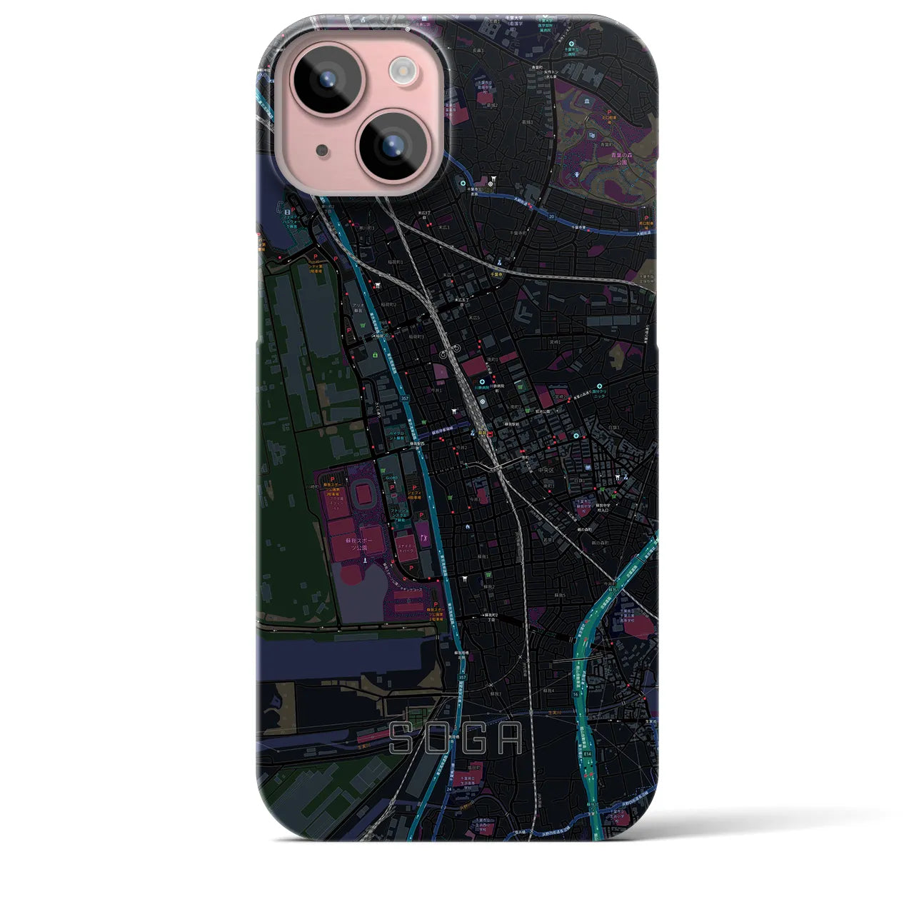 【蘇我(千葉県)】地図柄iPhoneケース(バックカバータイプ)