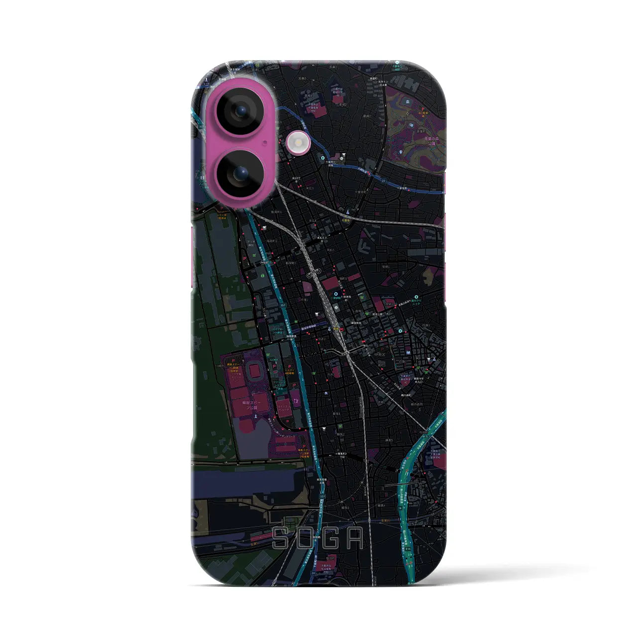 【蘇我(千葉県)】地図柄iPhoneケース(バックカバータイプ)