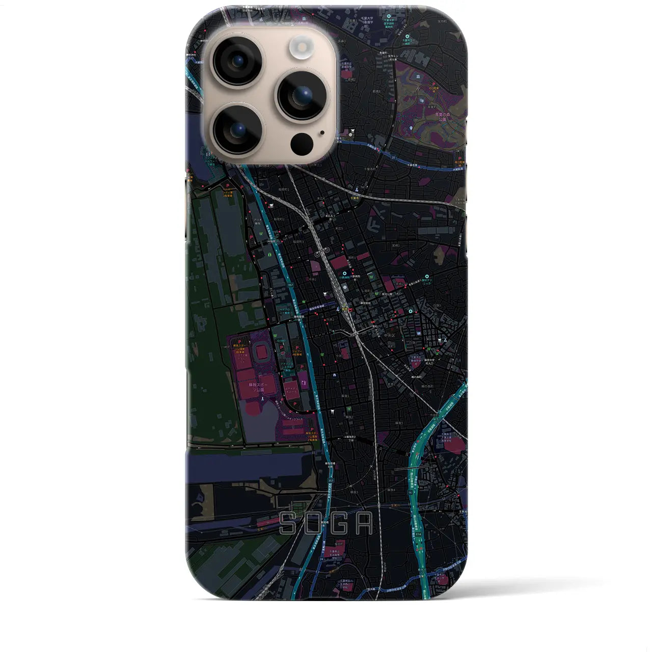 【蘇我(千葉県)】地図柄iPhoneケース(バックカバータイプ)