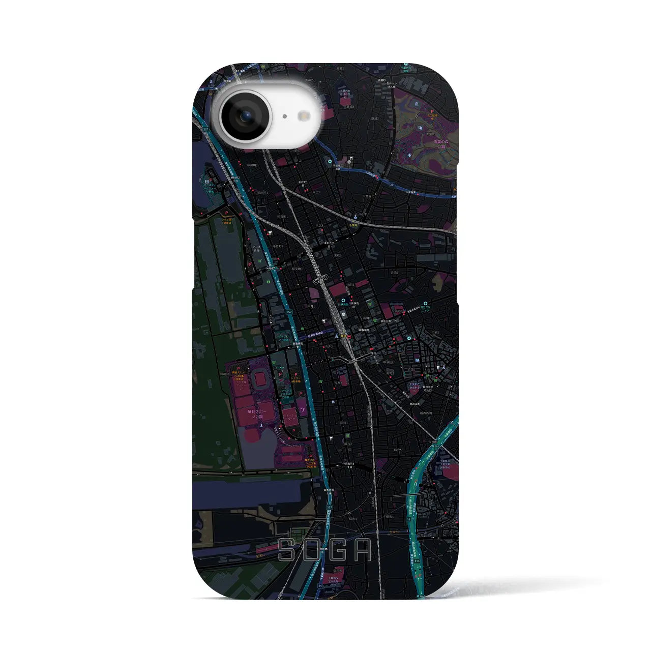 【蘇我(千葉県)】地図柄iPhoneケース(バックカバータイプ)