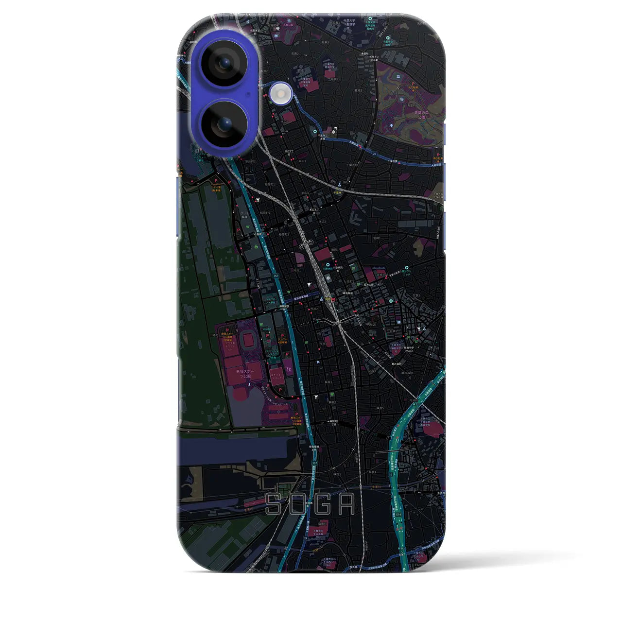 【蘇我(千葉県)】地図柄iPhoneケース(バックカバータイプ)