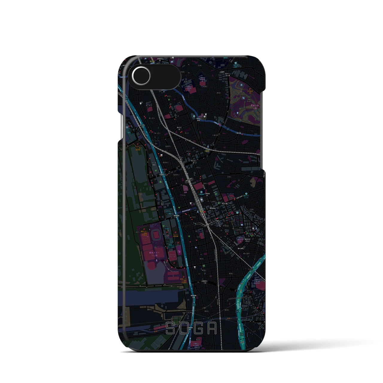【蘇我(千葉県)】地図柄iPhoneケース(バックカバータイプ)