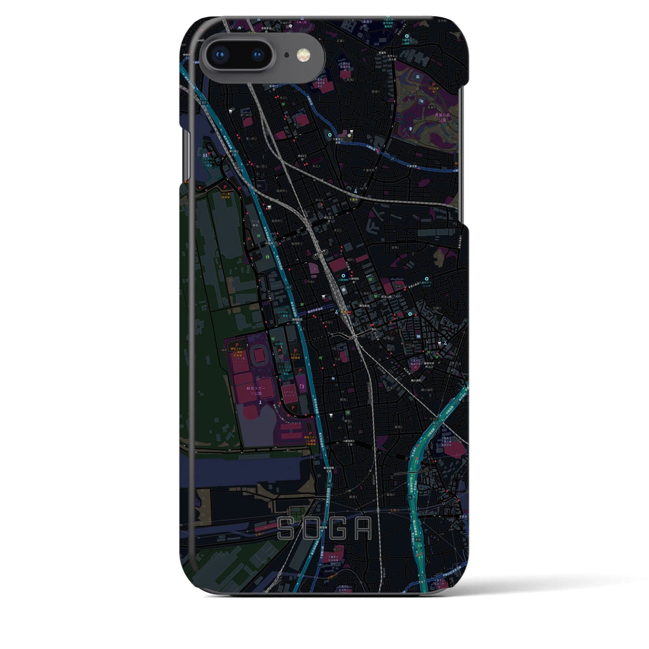 【蘇我(千葉県)】地図柄iPhoneケース(バックカバータイプ)