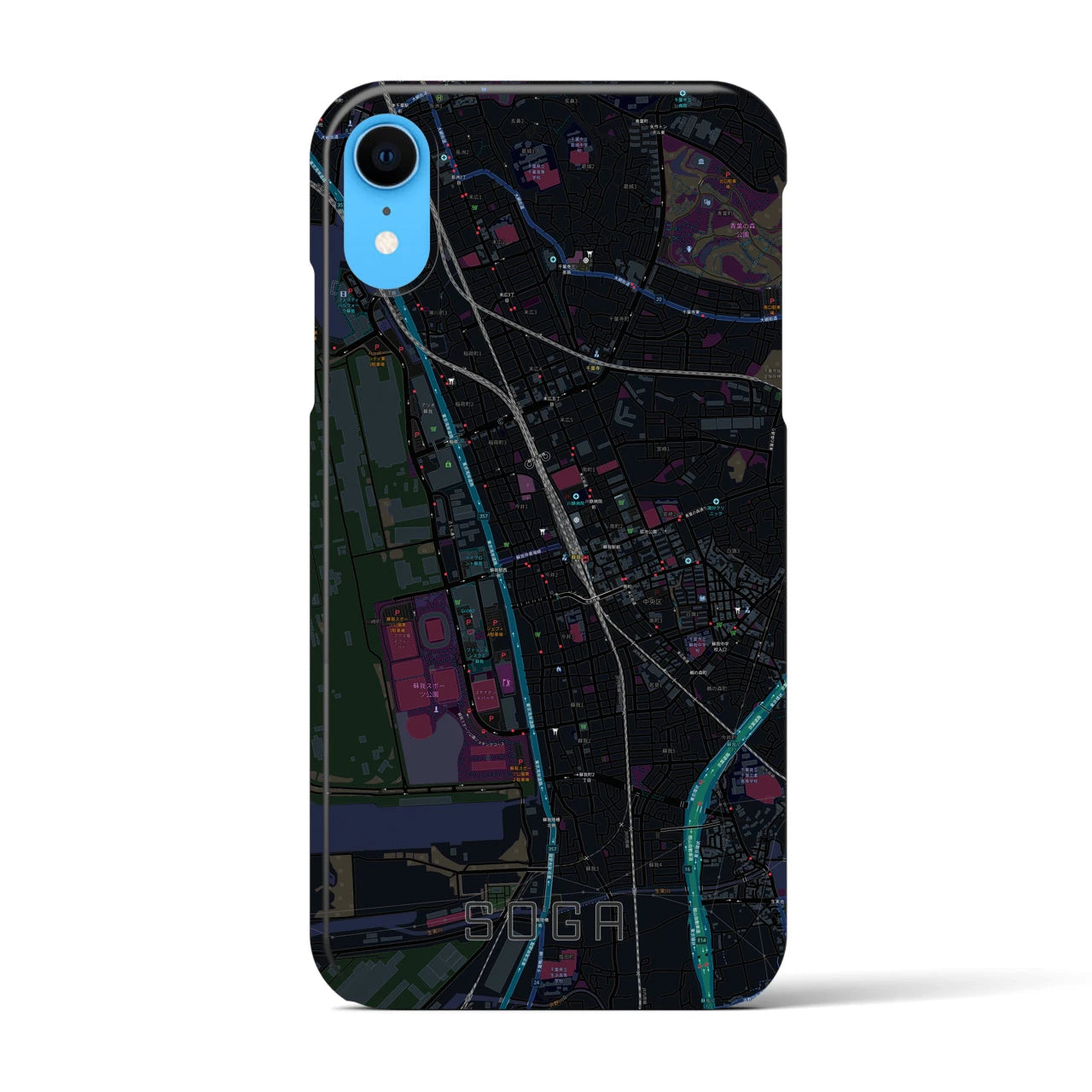 【蘇我(千葉県)】地図柄iPhoneケース(バックカバータイプ)