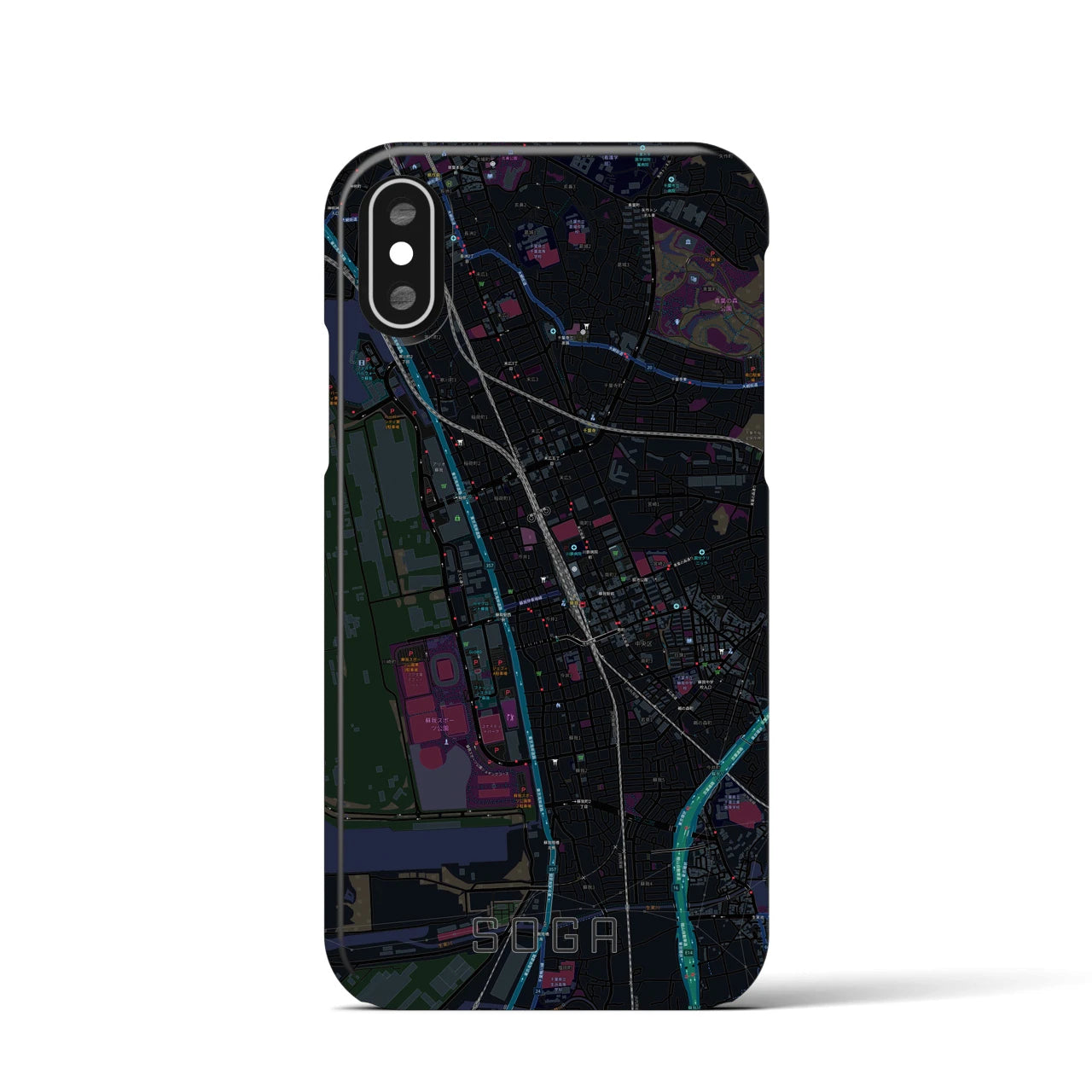 【蘇我(千葉県)】地図柄iPhoneケース(バックカバータイプ)