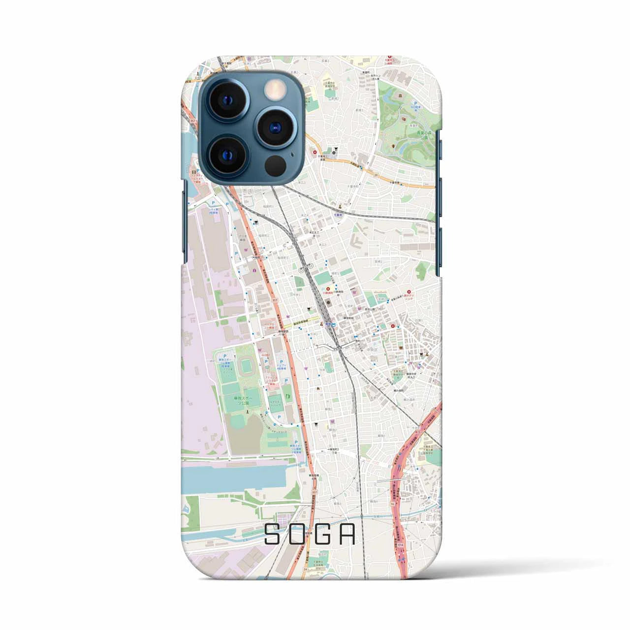 【蘇我(千葉県)】地図柄iPhoneケース(バックカバータイプ)