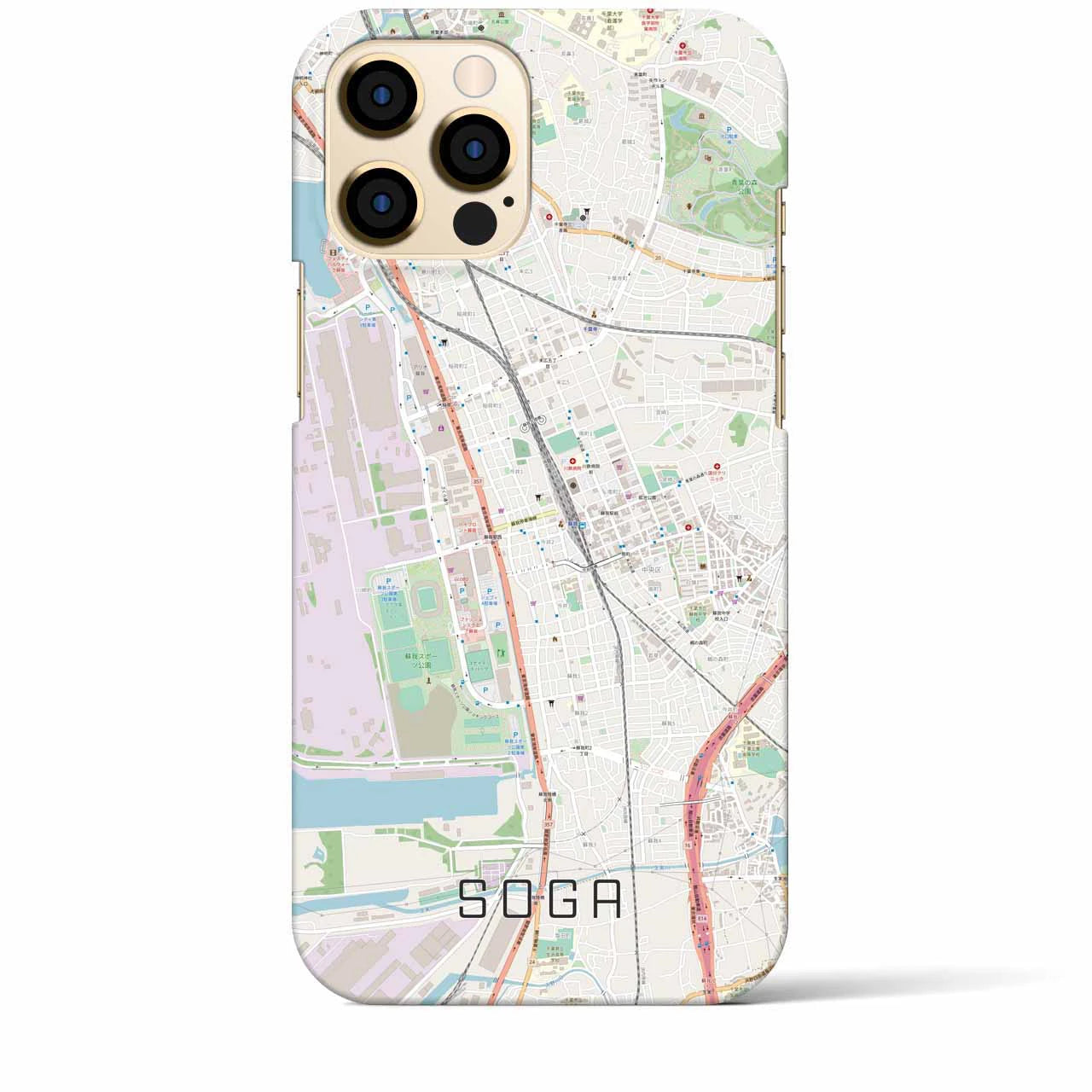【蘇我(千葉県)】地図柄iPhoneケース(バックカバータイプ)