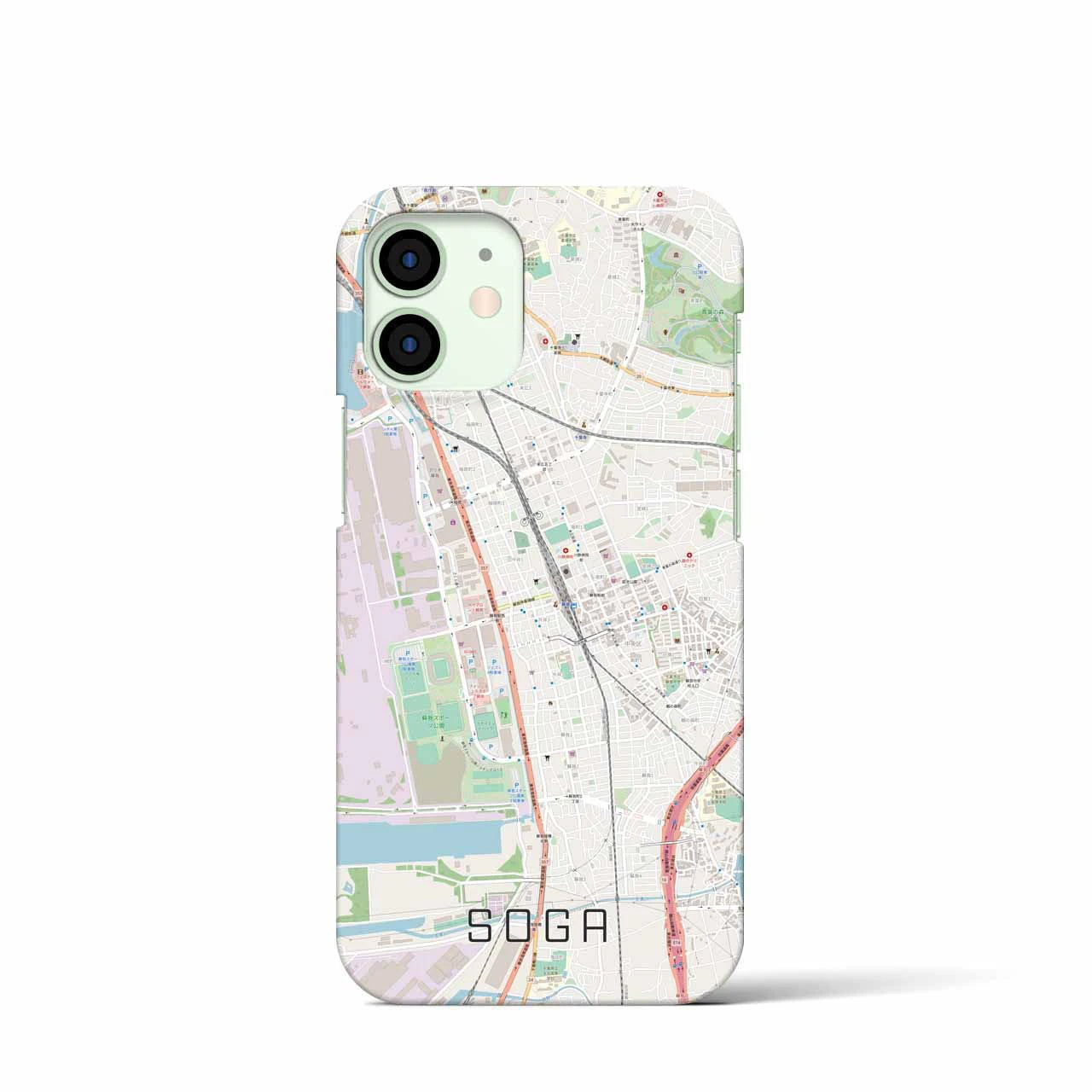 【蘇我(千葉県)】地図柄iPhoneケース(バックカバータイプ)