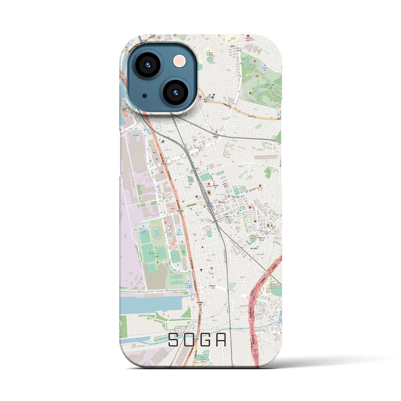 【蘇我(千葉県)】地図柄iPhoneケース(バックカバータイプ)