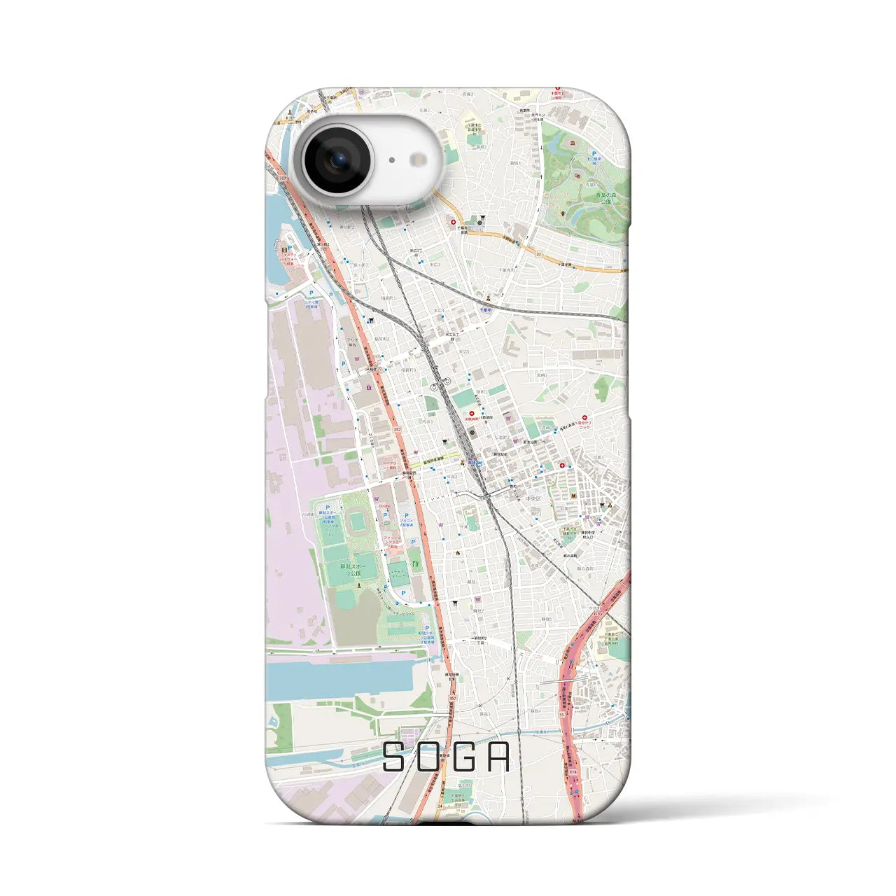 【蘇我(千葉県)】地図柄iPhoneケース(バックカバータイプ)